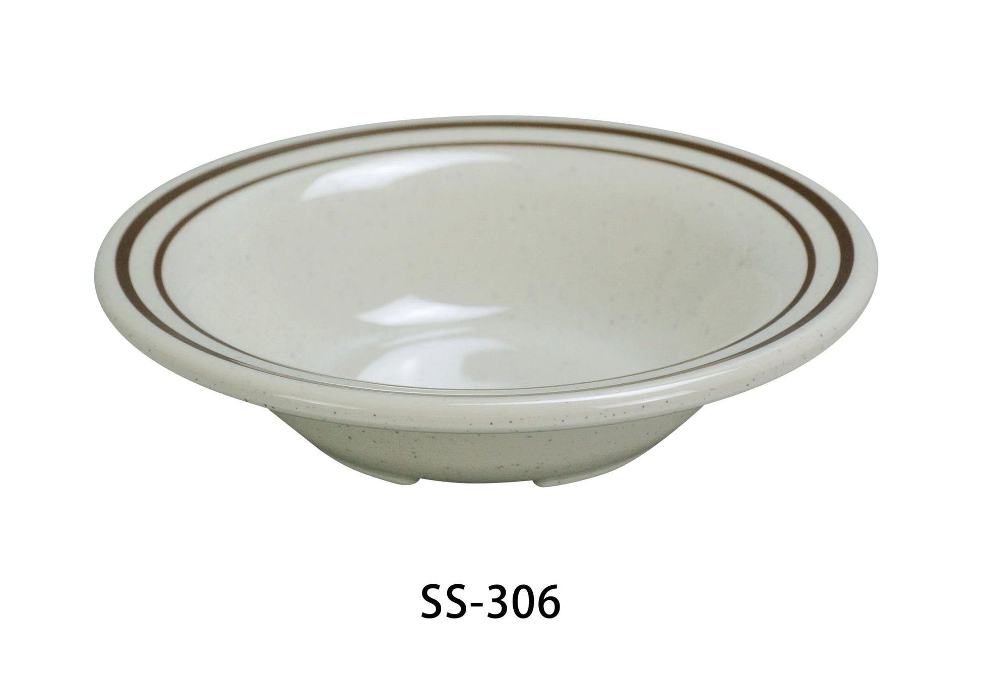 Yanco SS - 306 Sesame Salad Bowl, 10 oz Capacity, 1.35"‚ Height, 6.25"‚ Diameter, Melamine, Pack of 48