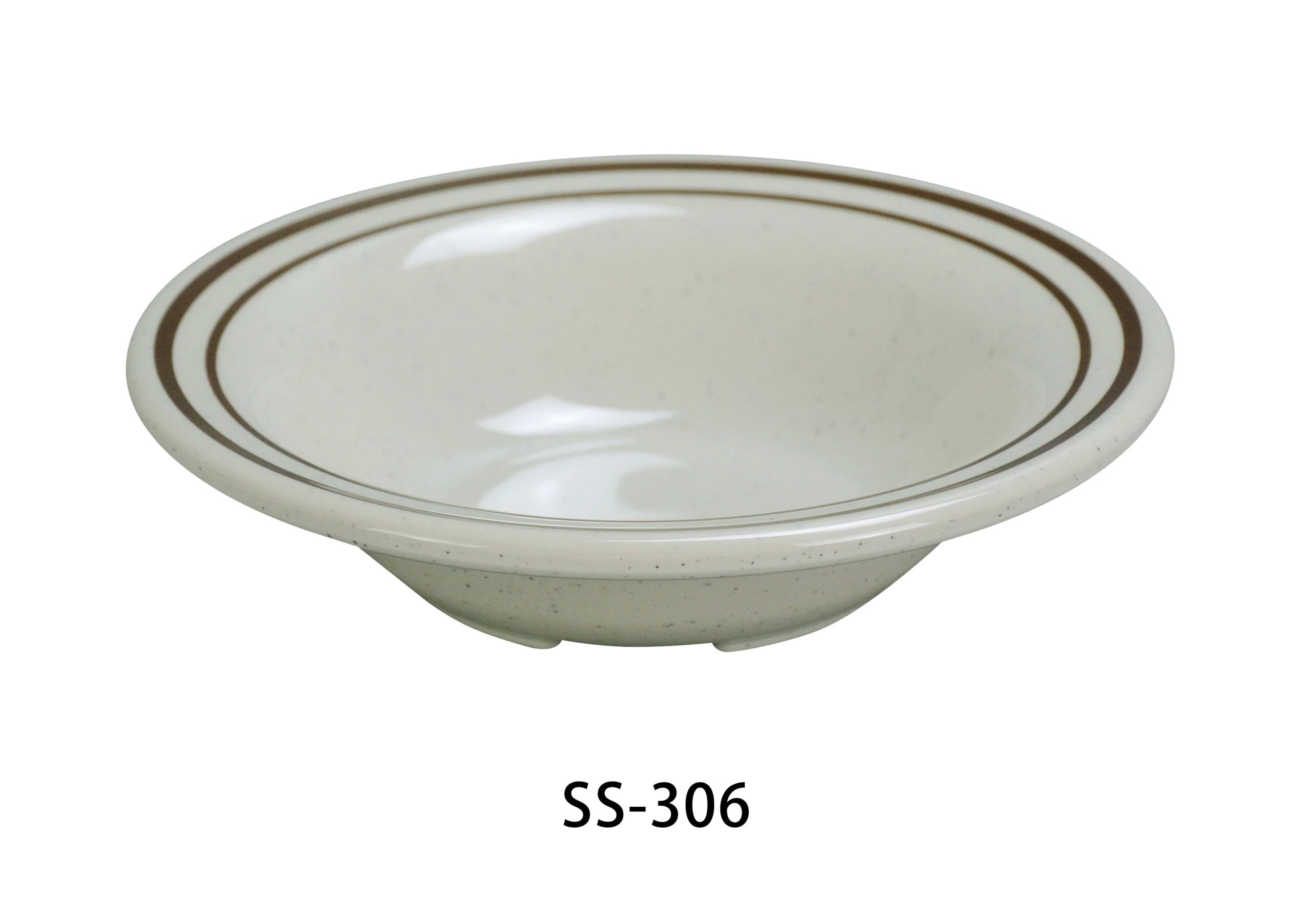 Yanco SS - 306 Sesame Salad Bowl, 10 oz Capacity, 1.35"‚ Height, 6.25"‚ Diameter, Melamine, Pack of 48