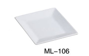 Yanco ML - 106 Mainland 6"‚ Square Plate, China, Super White, Pack of 36