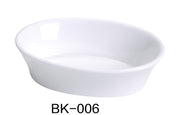 Yanco BK - 006 6"‚ OVAL BAKING DISH 10 OZ, 4.5"‚ Width, 1.5"‚ Height, BONE WHITE , China, Pack of 36