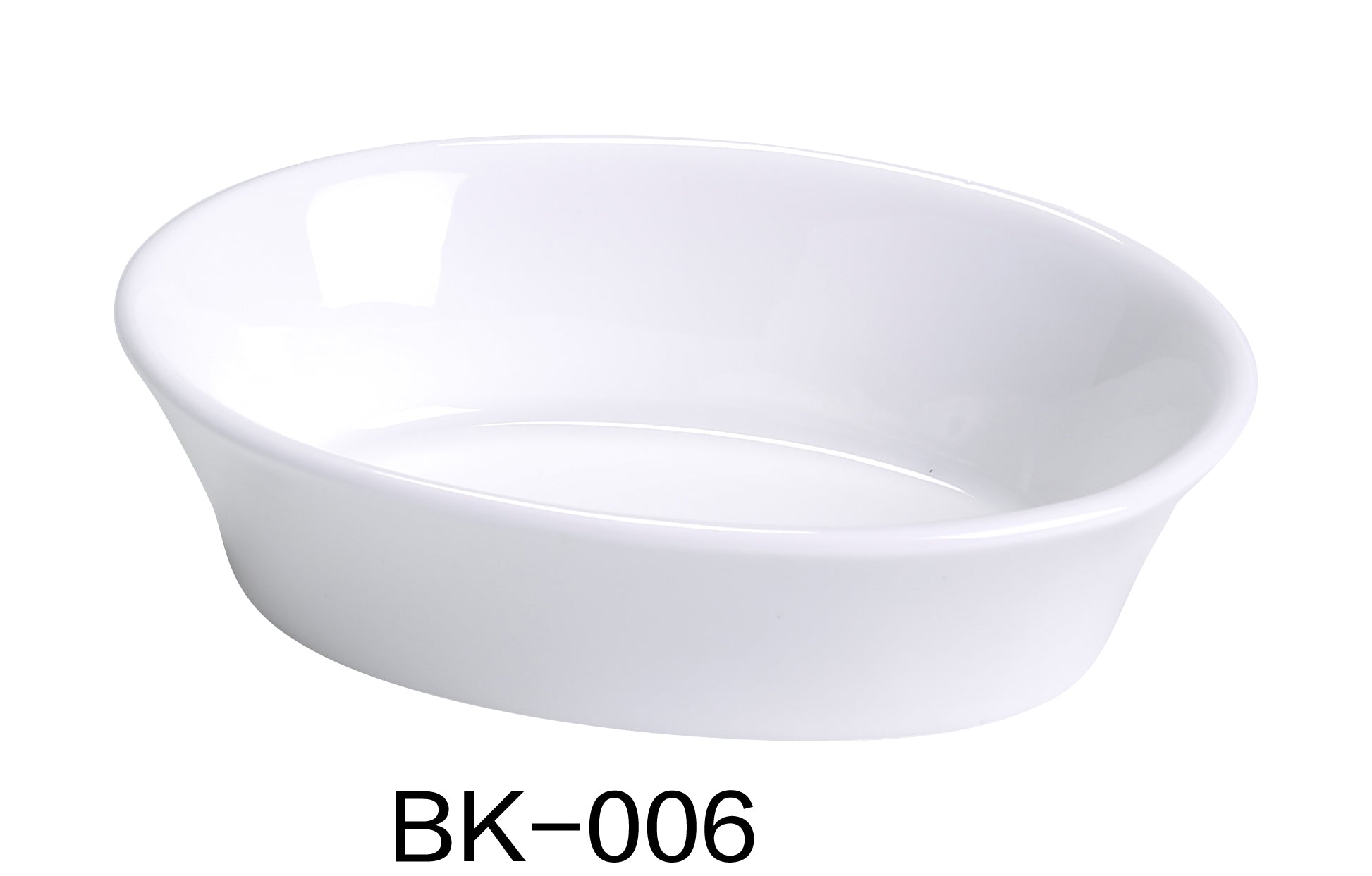 Yanco BK - 006 6"‚ OVAL BAKING DISH 10 OZ, 4.5"‚ Width, 1.5"‚ Height, BONE WHITE , China, Pack of 36