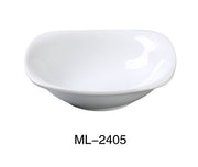 Yanco ML - 2405 Mainland 5 1/2"‚ X 1 1/2"‚ SQUARE BOWL WITH ROUNDED CORNER 8 OZ, China, Super White, Pack of 36