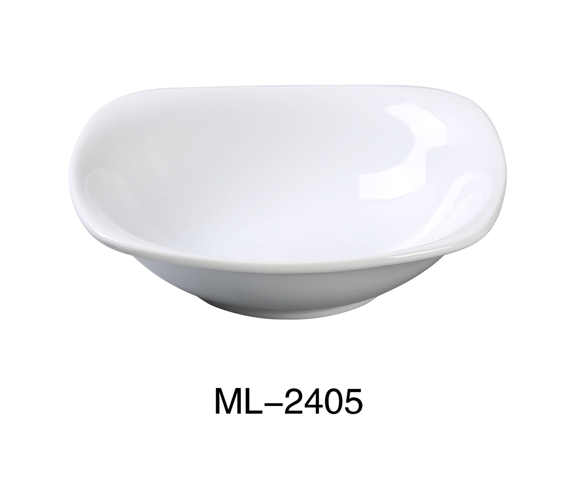 Yanco ML - 2405 Mainland 5 1/2"‚ X 1 1/2"‚ SQUARE BOWL WITH ROUNDED CORNER 8 OZ, China, Super White, Pack of 36