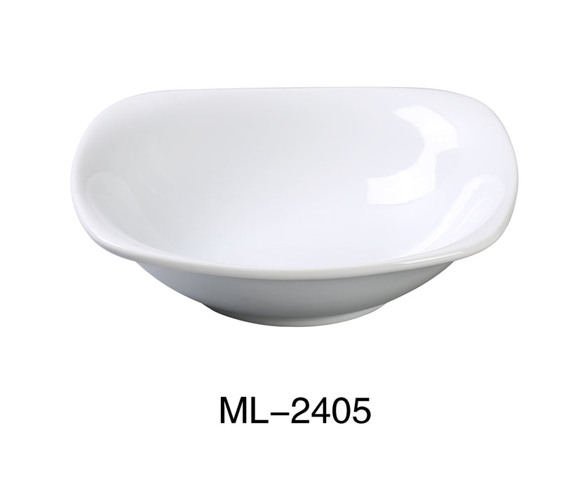 Yanco ML-2405 Mainland 5 1/2″ X 1 1/2″ SQUARE BOWL WITH ROUNDED CORNER 8 OZ, China, Super White, Pack of 36