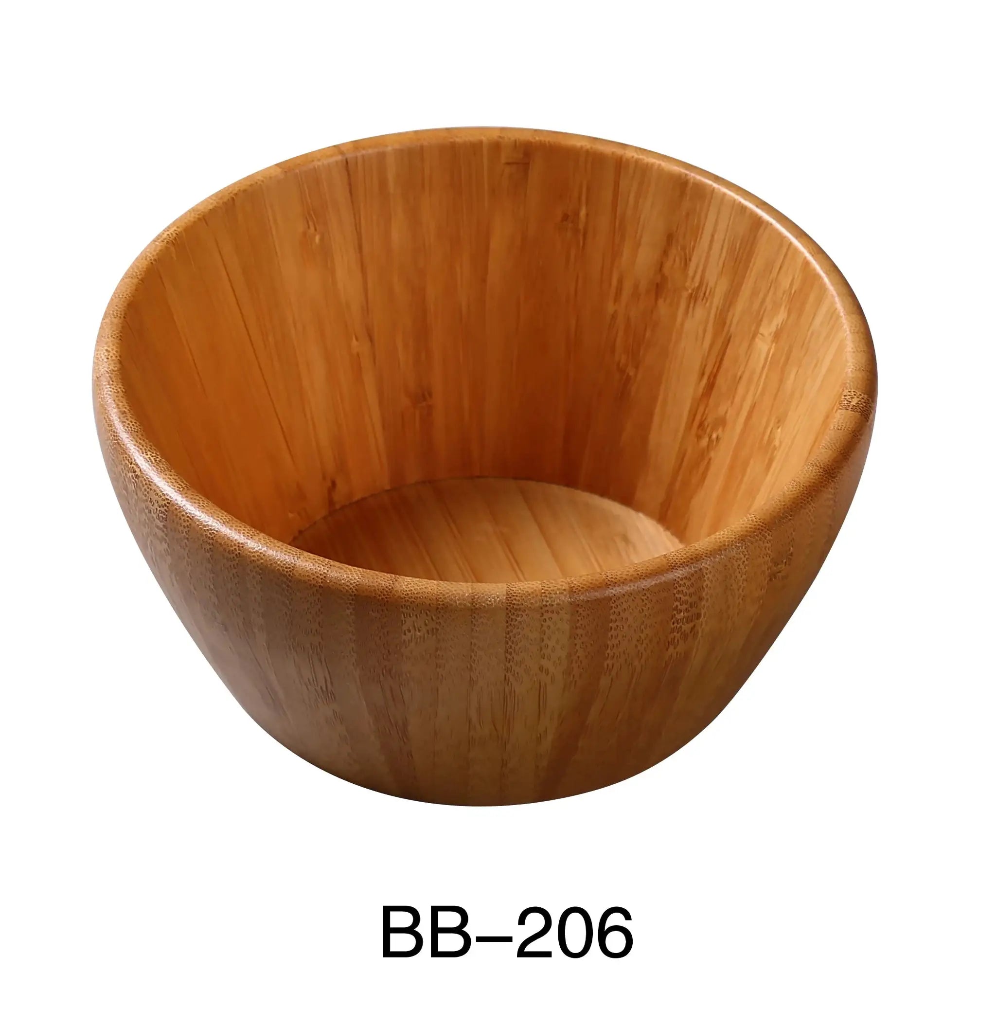 Yanco BB - 206 6 1/2"‚ X 3"‚ SMALL SALAD BOWL 30 OZ, Bamboo, Pack of 24