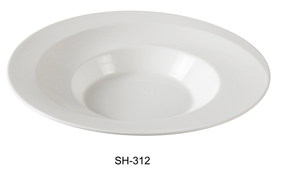 Yanco SH-312 Shanghai 12.5″ Pasta Bowl, 24 oz Capacity, China, Bone White, Pack of 12