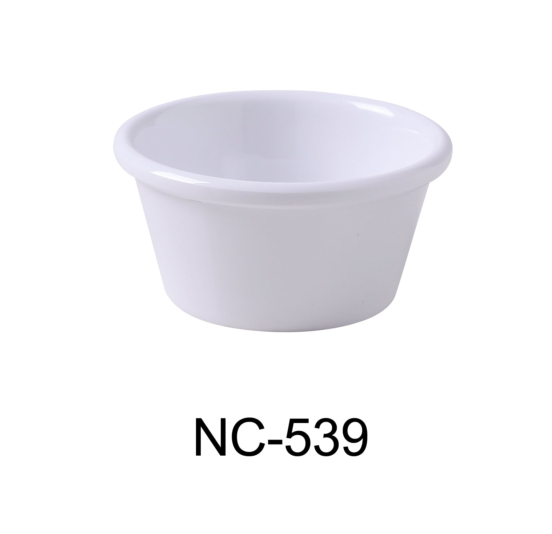 Yanco NC - 539 Accessories 6 OZ SMOOTH RAMEKIN, 3.75" Diameter, 1.75" Height, Melamine, White Color, Pack of 72