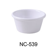 Yanco NC - 539 Accessories 6 OZ SMOOTH RAMEKIN, 3.75" Diameter, 1.75" Height, Melamine, White Color, Pack of 72