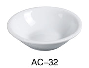 Yanco AC - 32 ABCO 3.5 oz Fruit Bowl, 4.25"‚ Diameter, China, Super White, Pack of 36