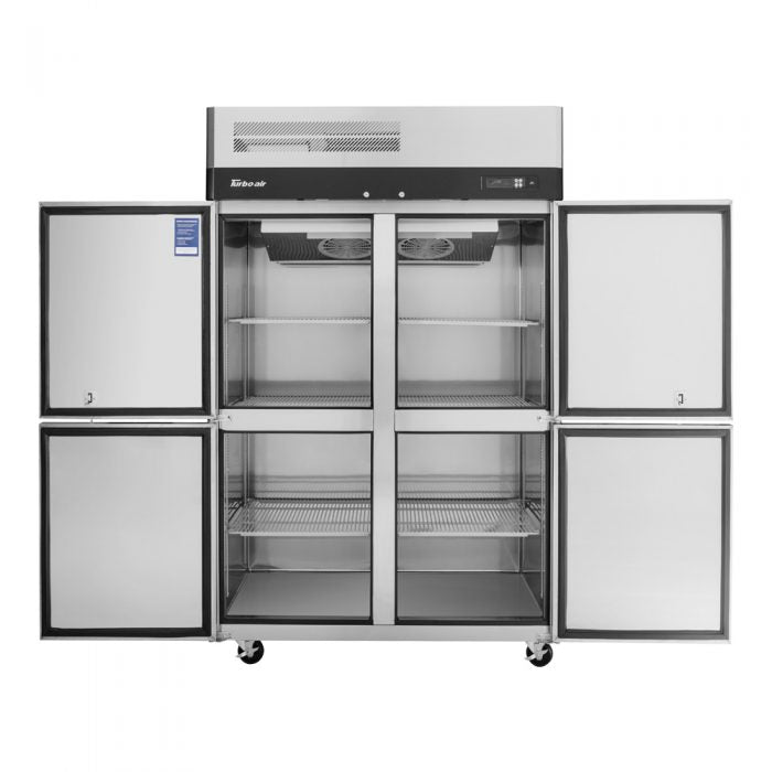 Turbo Air M3R47 - 4 - N( - AL)( - AR), 4 Solid Half - Doors Top Mount Refrigerator, M3 Series