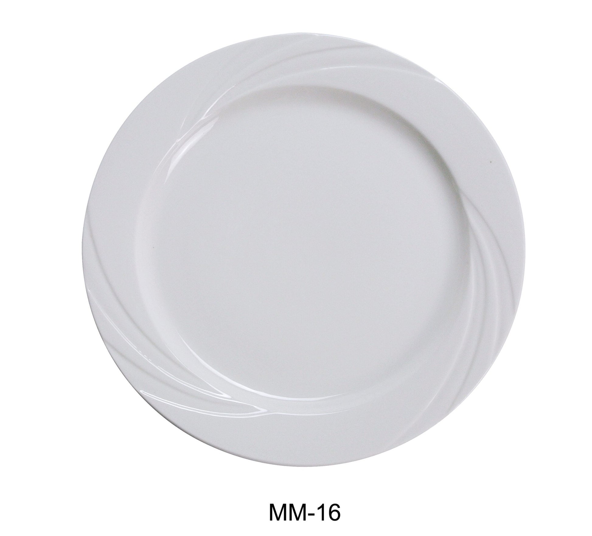 Yanco MM - 16 Miami 10.5"‚ Dinner Plate, China, Bone White Color, Pack of 12
