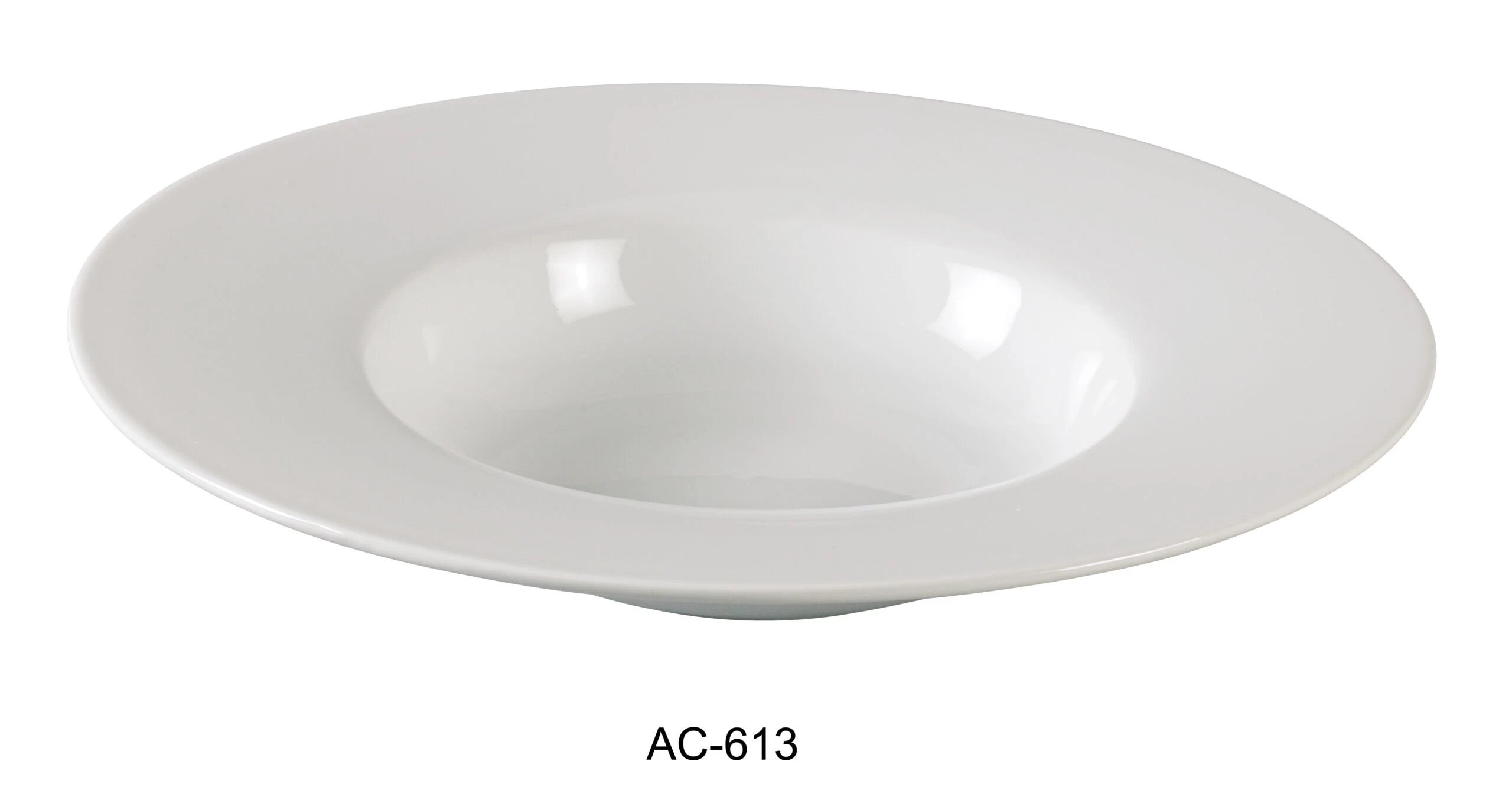 Yanco AC - 613 ABCO Dessert Plate, 22 Oz Capacity, 13.5"‚ Diameter, China, Super White, Pack of 6