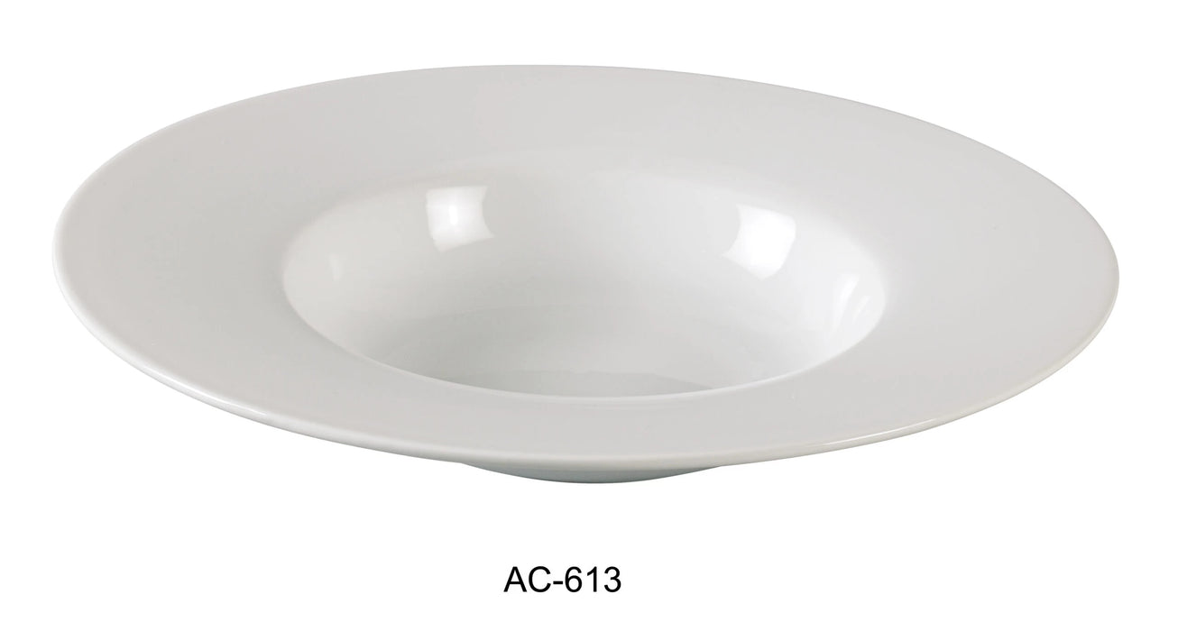 Yanco AC-613 ABCO Dessert Plate, 22 Oz Capacity, 13.5″ Diameter, China, Super White, Pack of 6