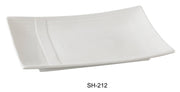 Yanco SH - 212 Rectangular Plate, 12"‚ Length x 8"‚ Width, China, Bone White (Pack of 12)
