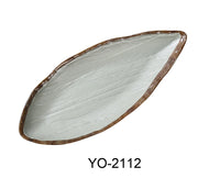 Yanco YO - 2112 Yoto 12"‚ X 5 1/8"‚ X 1 1/2"‚ OVAL DISPLAY PLATE WITH FOOT, Melamine, Matte Finish, Pack of 12
