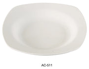 Yanco AC - 511 ABCO 11.5"‚ Square Pasta Bowl, 26 oz Capacity, China, Super White, Pack of 12