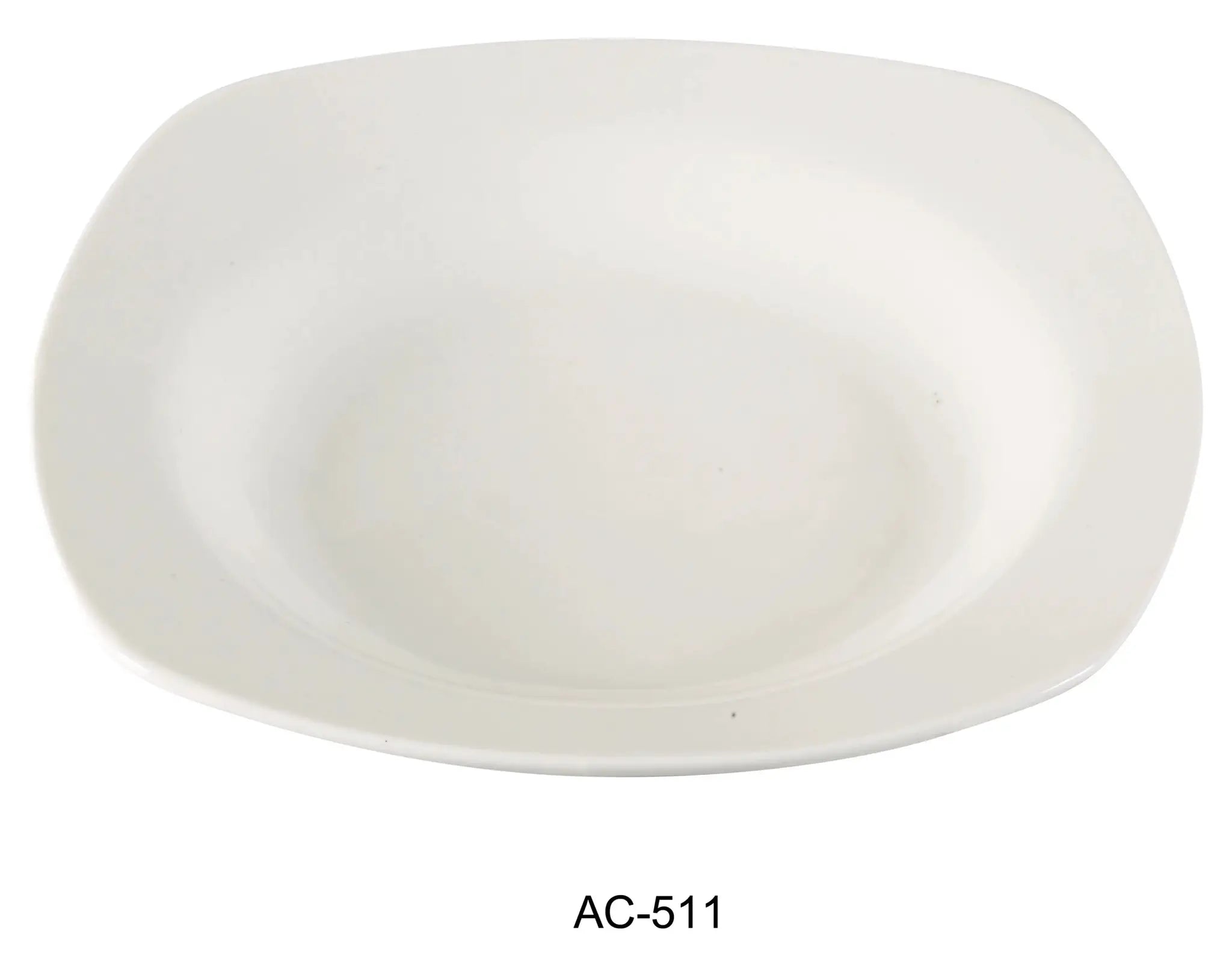Yanco AC - 511 ABCO 11.5"‚ Square Pasta Bowl, 26 oz Capacity, China, Super White, Pack of 12