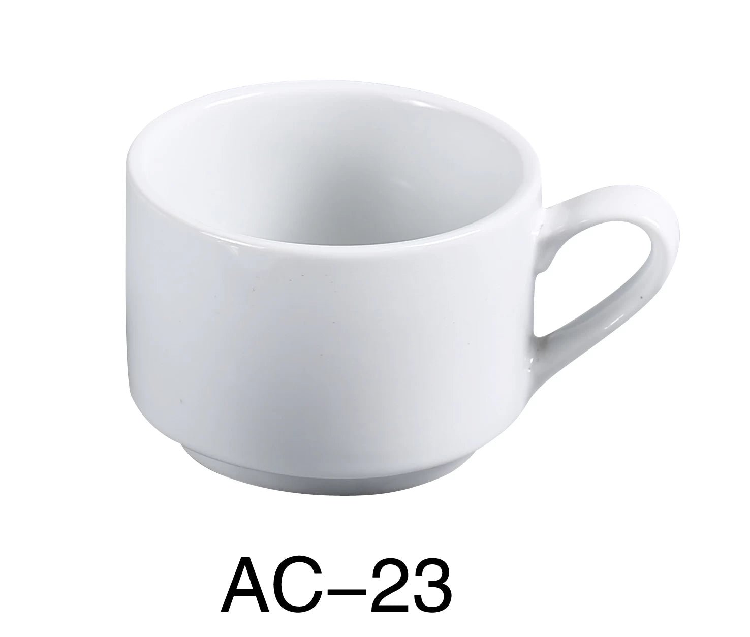 Yanco AC - 23 ABCO Stackable Coffee/Tea Cup, 7 oz, China, Super White, Pack of 36