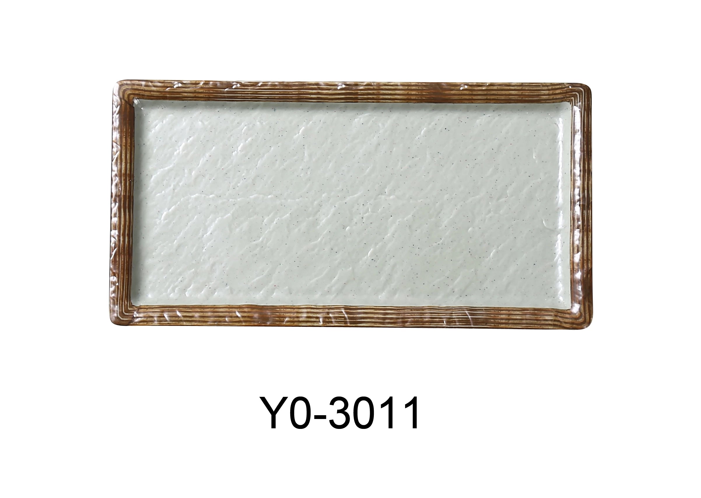 Yanco YO - 3011 Yoto 11"‚ X 5 1/2"‚ X 3/4"‚ DEEP RECTANGULAR SUSHI PLATE, Melamine, Matte Finish, Pack of 24