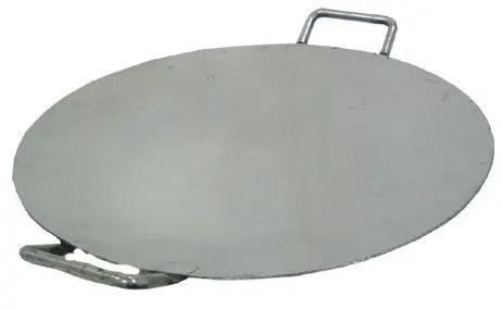 Nishi Steel-tava-24 – Stainless Steel Tikki Tava Platter 24" with Welded Handles