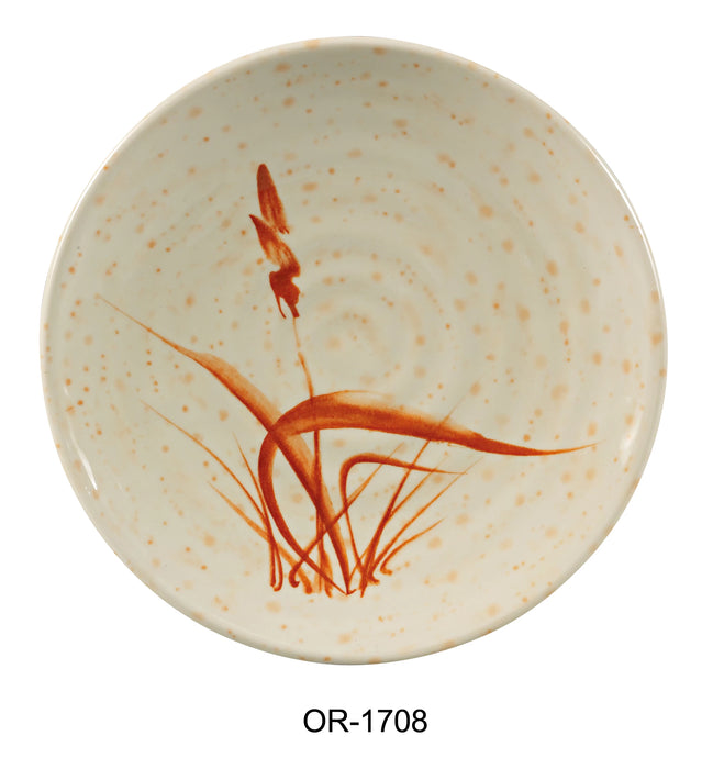 Yanco OR-1708 Orchis Round Plate, 8.25″ Diameter, Melamine, Gold Color, Pack of 24