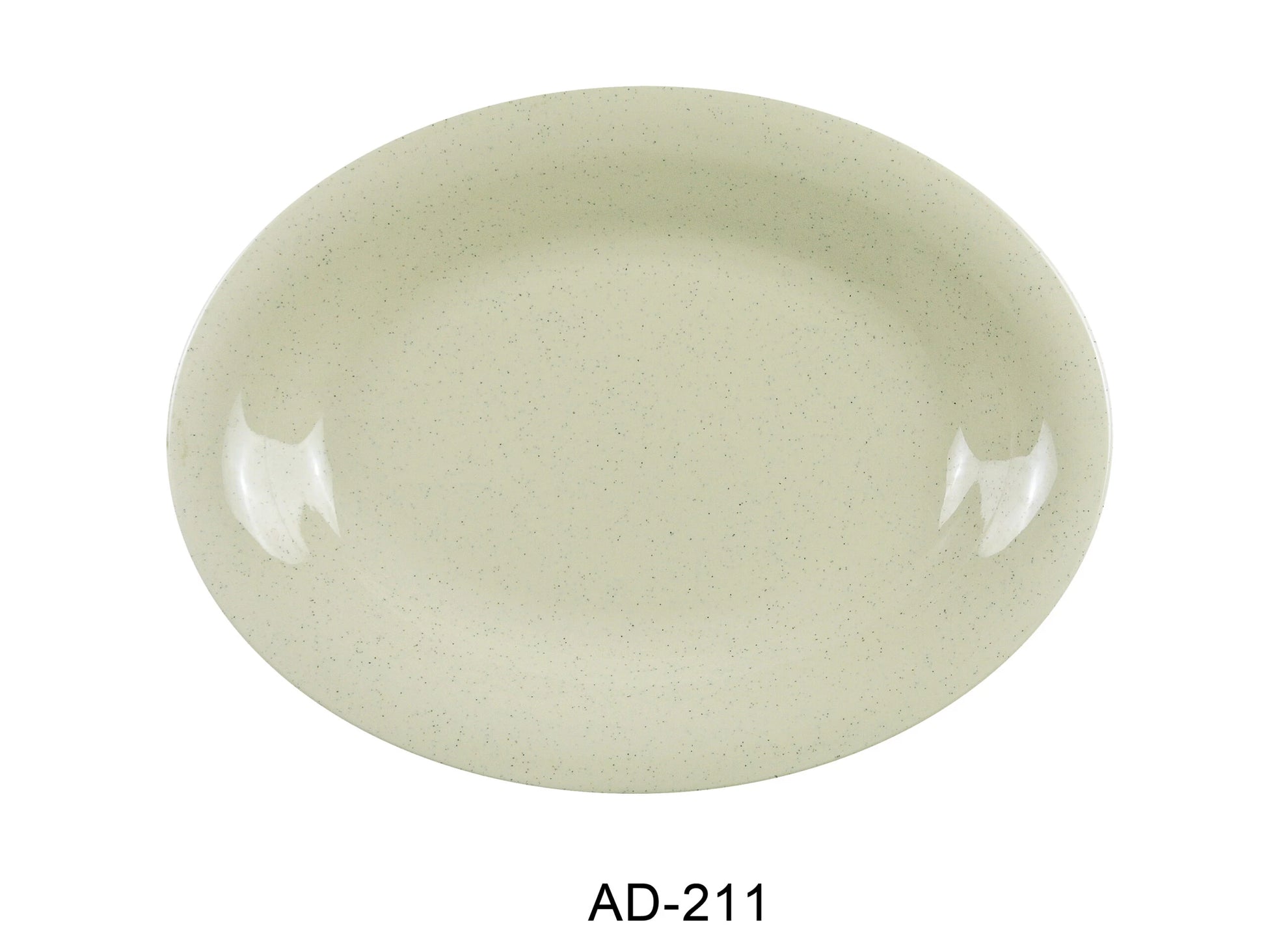 Yanco AD - 211 Ardis Oval Platter, 11.5"‚ Length, 8"‚ Width, Melamine, Pack of 24