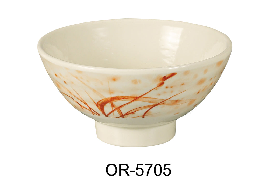 Yanco OR-5705 Orchis Rice Bowl, 10 oz Capacity, 2.5″ Height, 4.75″ Diameter, Melamine, Gold Color, Pack of 60