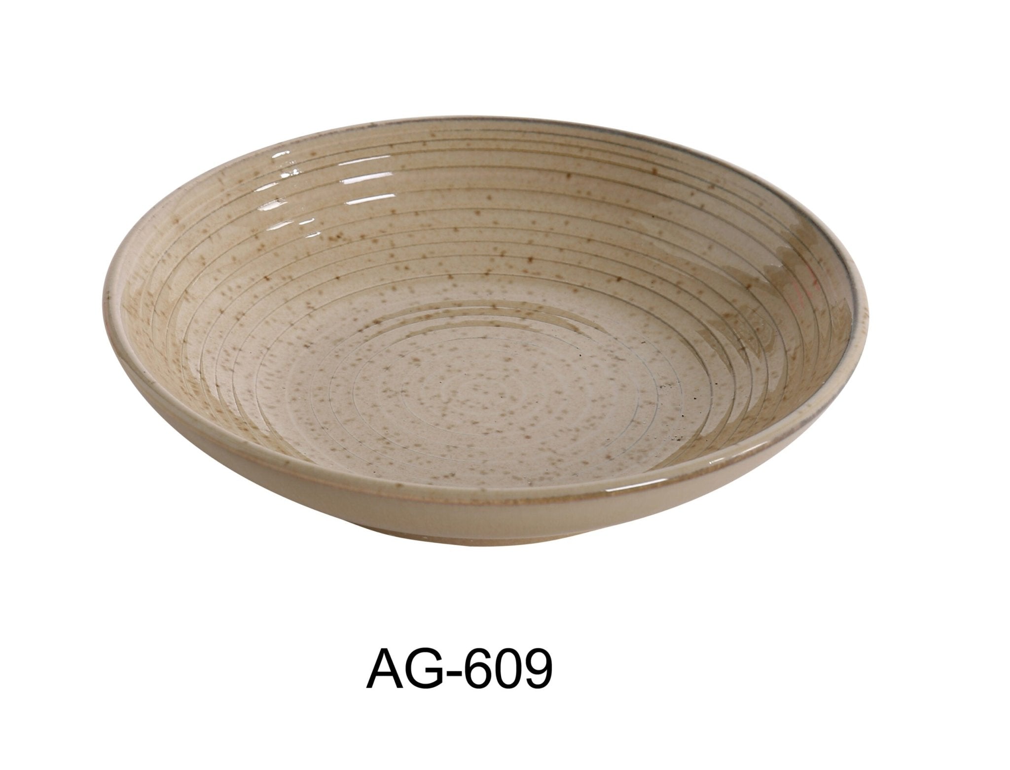 Yanco AG - 609 Agate 9"‚ x 1 3/4"‚ SALAD/PASTA BOWL 30 OZ, China, Pack of 12