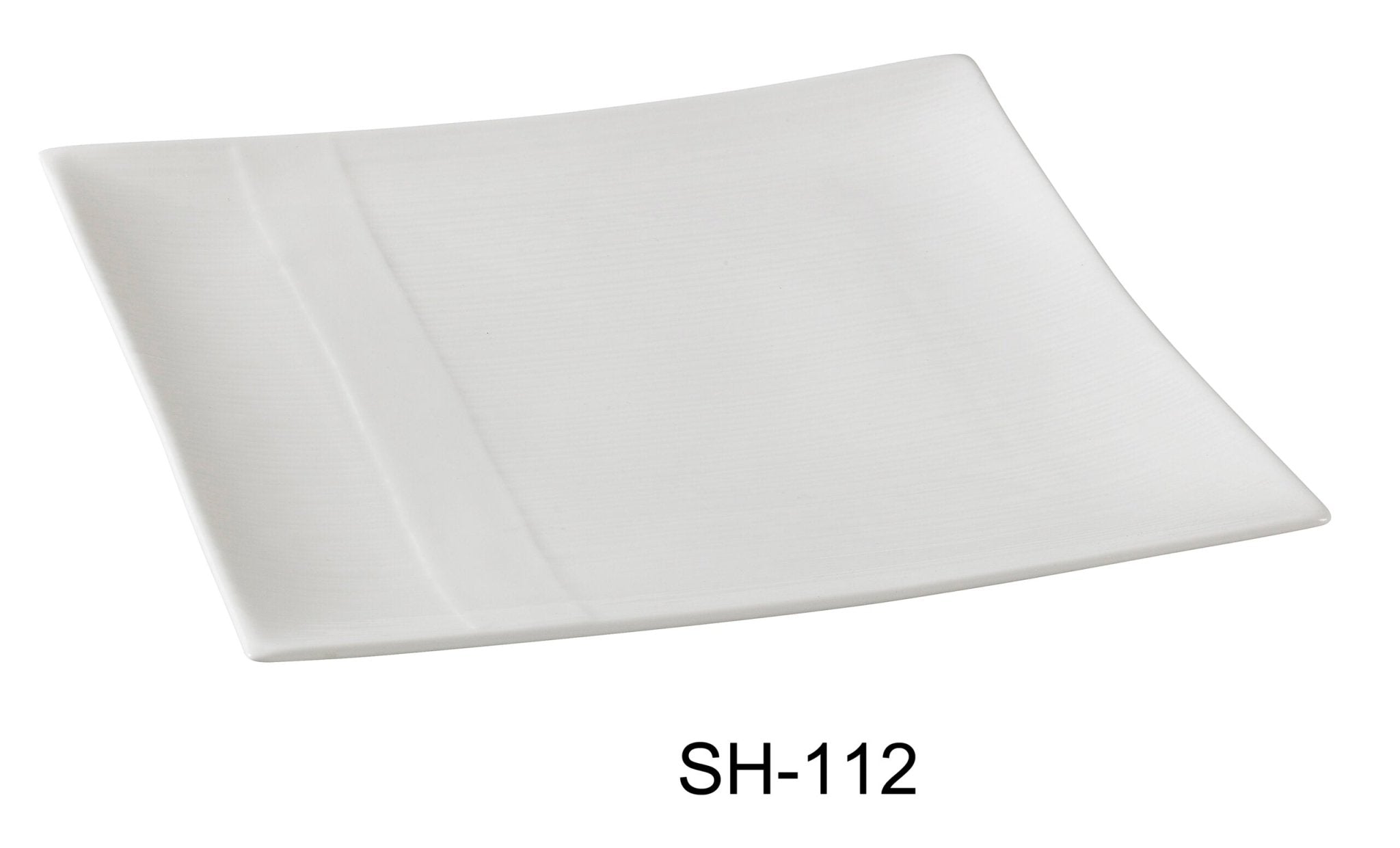 Yanco SH - 112 Shanghai 12"‚ Square Plate, China, Bone White (Pack of 12)