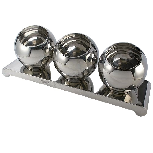Stainless Steel 3 IN 1 Pani Puri Matka Buffet Display serving set
