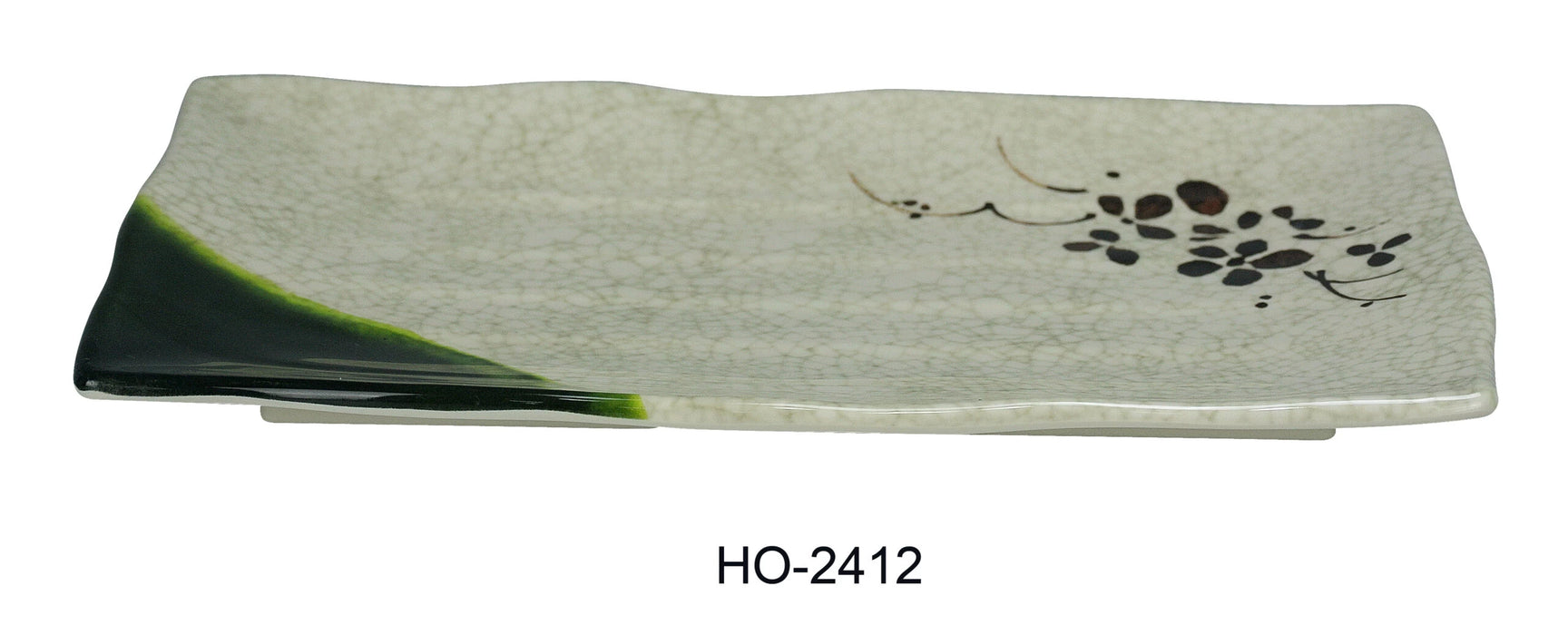 Yanco HO-2412 Honda Ripple Plate, Rectangular, 11″ Length, 8″ Width, Melamine, Pack of 36
