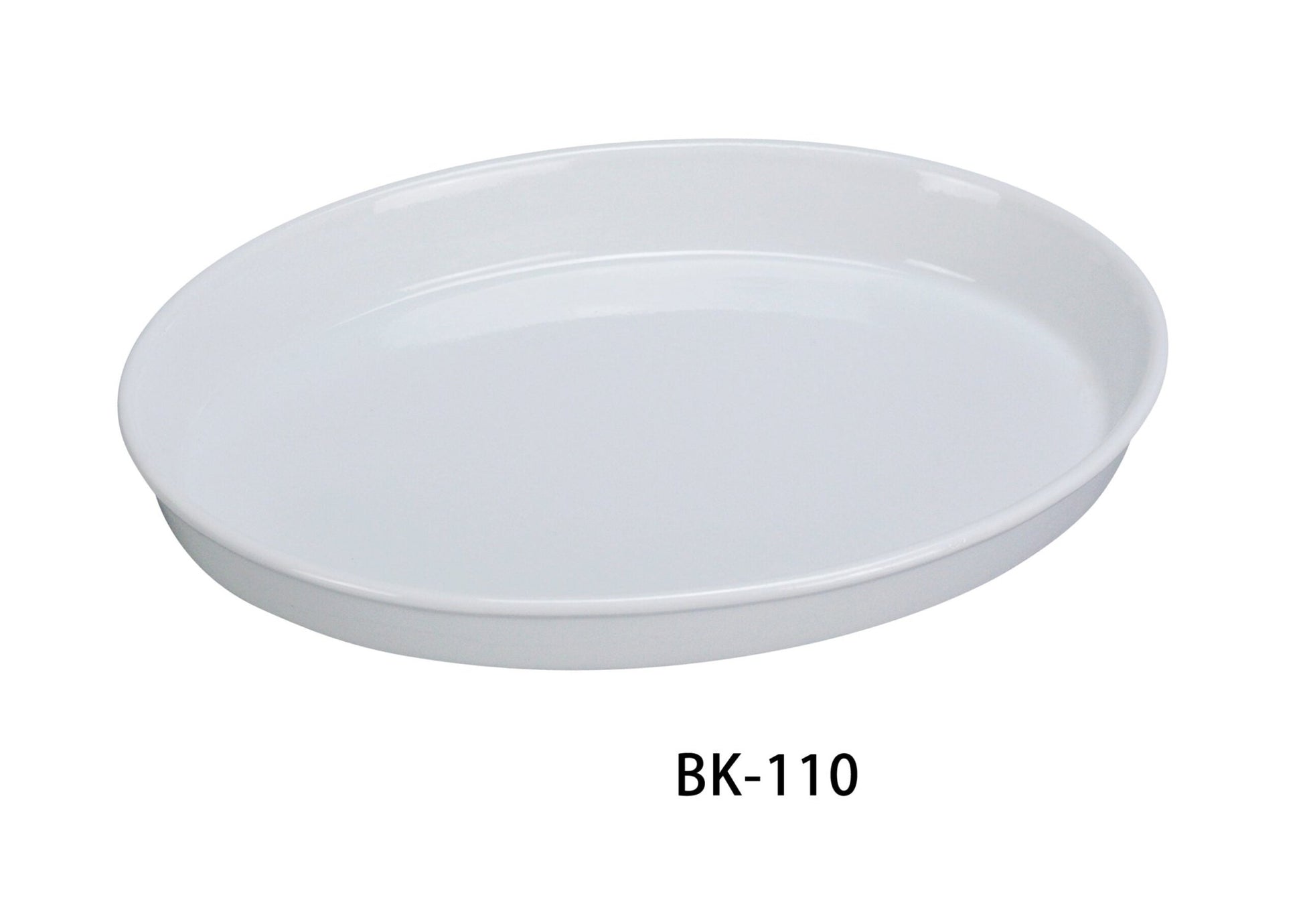 Yanco BK - 110 Oval Deep Plate, 13"‚ Length, 9"‚ Width, 2"‚ Height, China, Super White, Pack of 12