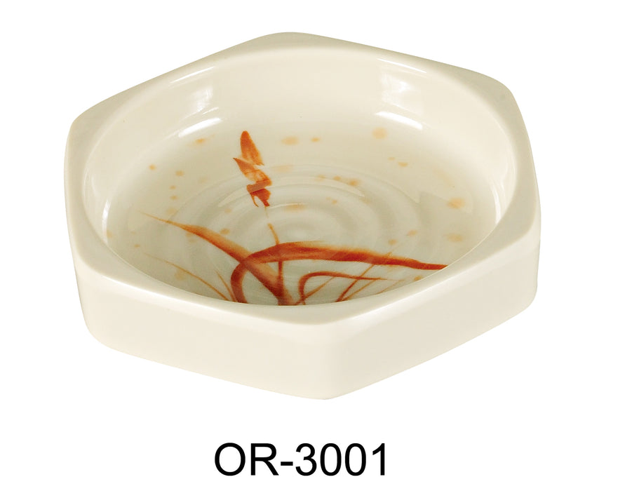 Yanco OR-3001 Orchis Dish, 4.125″ Diameter, Melamine, Gold Color, Pack of 48