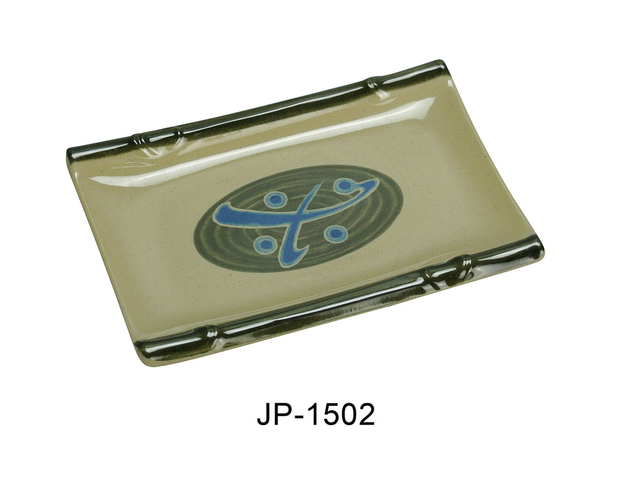 Yanco JP-1502 Japanese Sushi Plate, 6.75″ Length, 4.5″ Width, Melamine, Pack of 48