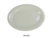 Yanco AD - 222 Ardis Oval Platter, 12"‚ Length, 9"‚ Width, 1"‚ Height, Melamine, Pack of 12