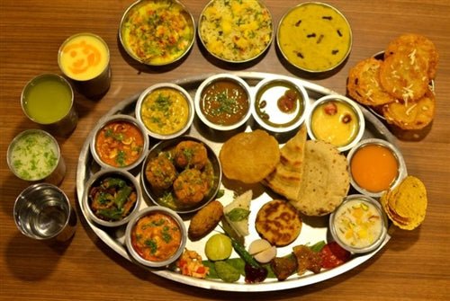 Stainless Steel Oval Thali Platter 17 Inch Wide