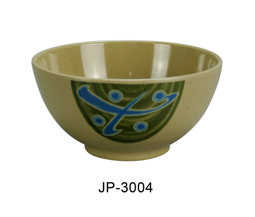 Yanco JP-3004 Japanese Nanjing Bowl, 8 oz Capacity, 2″ Height, 4.5″ Diameter, Melamine, Pack of 48