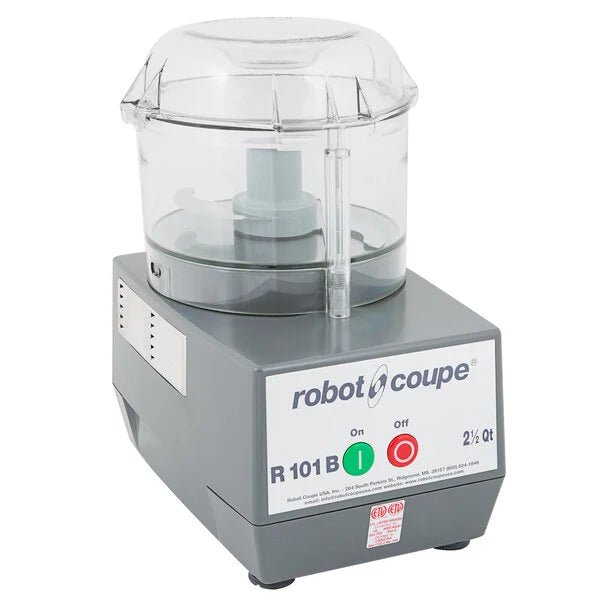 Robot Coupe R101BCLR 2.5 Qt. Clear Batch Bowl Food Processor - 3/4 HP, Single Phase