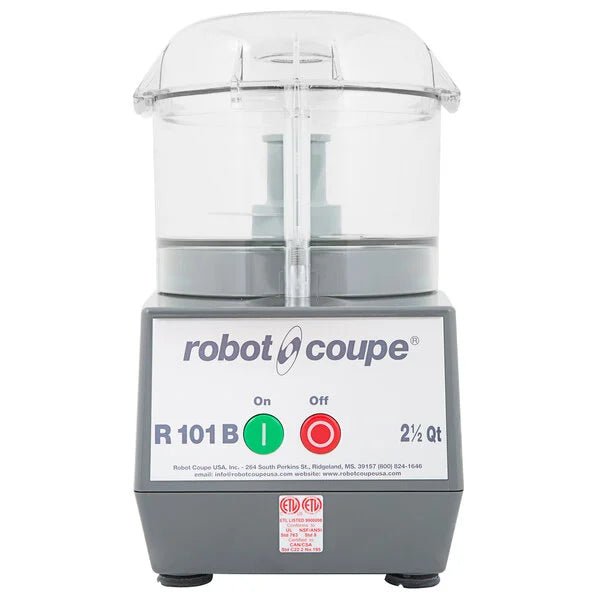 Robot Coupe R101BCLR 2.5 Qt. Clear Batch Bowl Food Processor - 3/4 HP, Single Phase