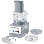 Robot Coupe R101PPLUS 2.5 Qt. Clear Batch Bowl Food Processor with Vegetable Prep Lid Chute & 3 Discs - 3/4 HP, Single Phase
