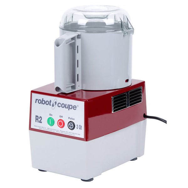 Robot Coupe R2B 3 Qt. Gray Batch Bowl Food Processor - 1 HP, 120 V, Single Phase