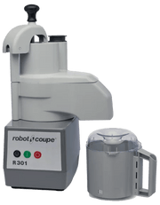 Robot Coupe R301 Combination Food Processor with 3.7 L Cutter Bowl, Continuous Feed & 2 Discs - 1 1/2 HP