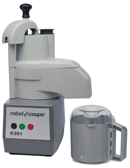 Robot Coupe R301 Combination Food Processor with 3.7 L Cutter Bowl, Continuous Feed & 2 Discs - 1 1/2 HP