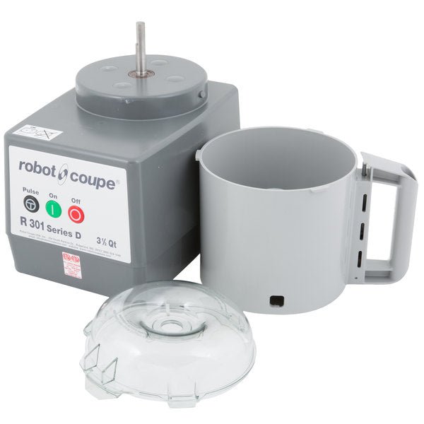 Robot Coupe R301B 3.5 Qt. Gray Batch Bowl Food Processor - 1 1/2 HP, 1725 RPM