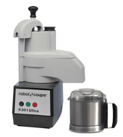 Robot Coupe R301U Combination Food Processor with 3.7 L Cutter Bowl, Continuous Feed & 2 Discs - 1 1/2 HP, Single Phase