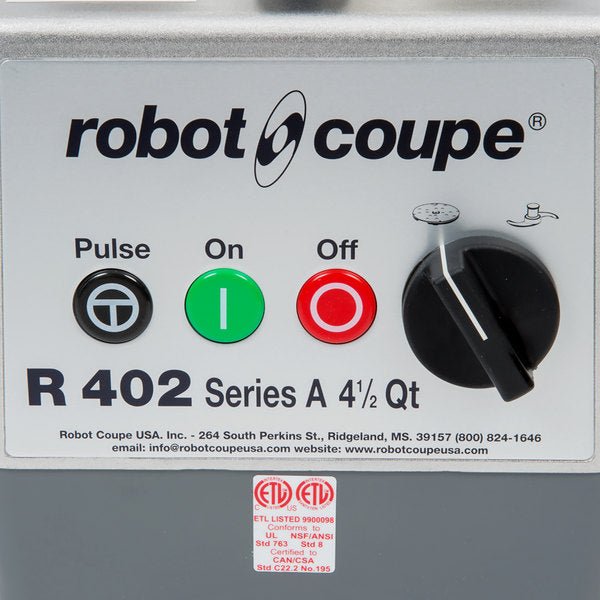 Robot Coupe R402A 2 - Speed Food Processor with 4.5 Qt. Stainless Steel Bowl, 2 HP