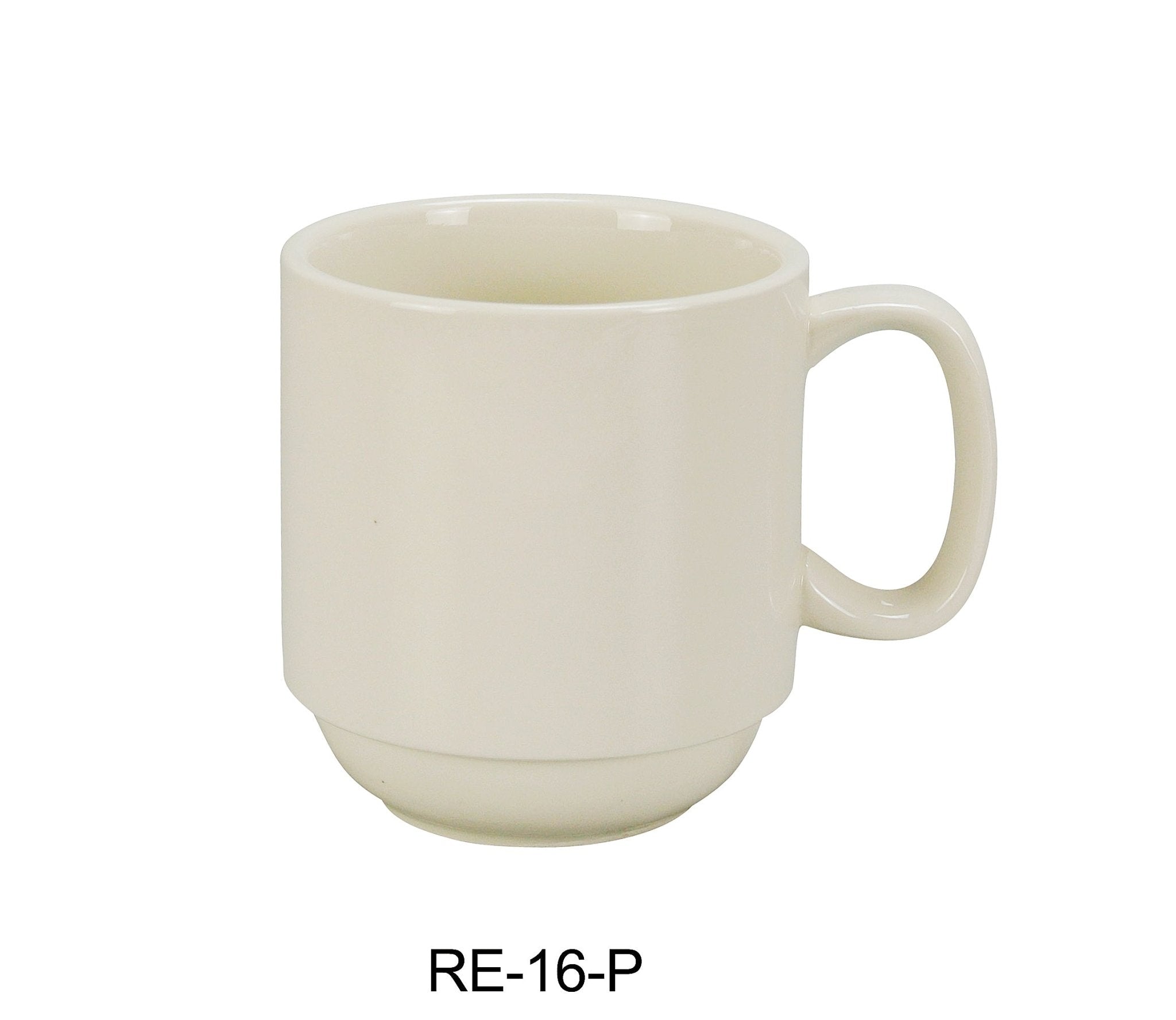Yanco RE - 16 - P Recovery Prime Mug, Stackable, 20 oz, 4"‚ Diameter, 4.25"‚ Height, China, American White Color, Pack of 24