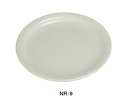 Yanco NR - 9 Normandy Plate, Narrow Rim, 9.5"‚ Diameter, China, American White Color, Pack of 24