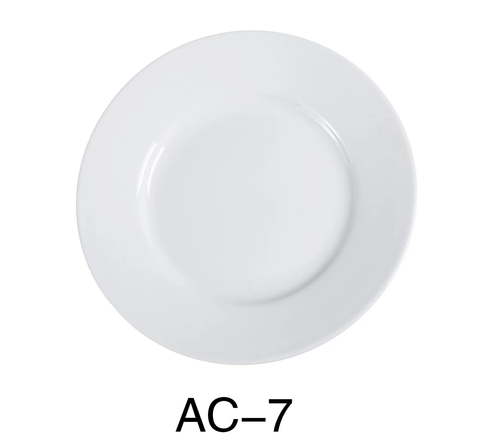 Yanco AC - 7 ABCO Round Plate, 7.5"‚ Diameter, China, Super White, Pack of 36