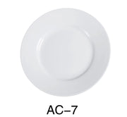 Yanco AC - 7 ABCO Round Plate, 7.5"‚ Diameter, China, Super White, Pack of 36